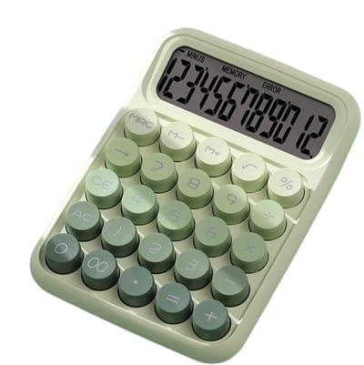 longziming -Rekenmachine - Rekenapparaat - Toetsenbordstijl Calculator - Grote Duidelijke Toetsen - Ergonomisch Lichtgewicht Ontwerp - Anti-slip Materiaal - Kleurrijk Speels Design - Ideaal voor School en Kantoor - 1 Stuk - groen