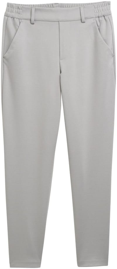 Tom Tailor Denim - Broek met relaxte pasvorm en elastische tailleband - Maat L - grey fog