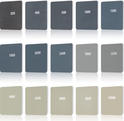 Dailygoods- Schuurpads Dubbelzijdig - Micro Mesh - 15 Stuks - 320 tot 12000 Grits - Geschikt voor Plastic/Acryl - 5 x 5 cm - Schuurschijven