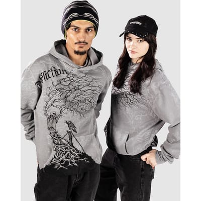 Affliction Creeper Hoodie grijs