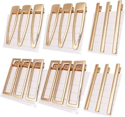 30x Gouden Metalen Haarspeldjes voor Dames - Stijlvolle Krokodillenklemmen