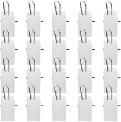 NTHProducts - Plastic Gordijnhouders - 20 Stuks - Makkelijk te Bevestigen - Wit - Gordijnclips - Voor Raamdecoratie - Geschikt voor Douchegordijn