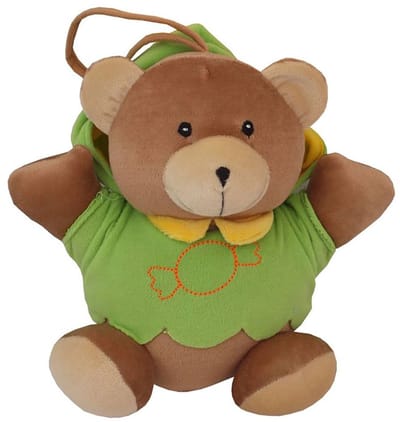 Baby Mix pluchen teddybeer 23cm met melodie - Knuffelbeer