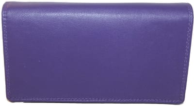 Grote leren overslag portemonnee met ruimte voor veel foto's / Harmonica portemonnee voor linkshandigen / XL beurs met dubbele klep en soufflé / zwart, blauw, navy blue, rood, roze, paars, groen leer / 205 in 7 kleuren