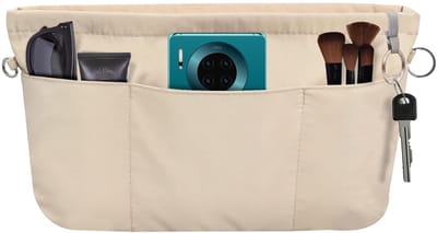 Dailygoods- Handtas Organizer Beige - 13 Compartimenten - Multi-Pocket Organizer - Tas Organizer - Verstelbaar - Ondersteunt Vorm Handtas
