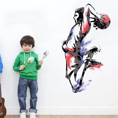 Dailygoods- Muurstickers Sport - Muurstickers Tienerkamer - Wanddecoratie Slaapkamer - Wanddecoratie Woonkamer - Wanddecoratie Keuken - Vriendelijk Vinyl