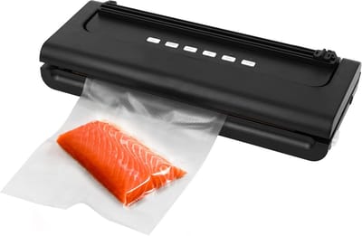 Vacumeerapparaat - Vacuümsealer Voedselbewaarder - Levensmiddelen Bewaren - 5 Functies Inclusief Extern - 40 x 15.8 cm - Zwart