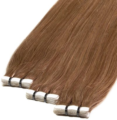 hair2heart Premium Tape Extensions Echt haar glad - 10 tapes 2,5 g 40 cm 8/1 lichtblond as