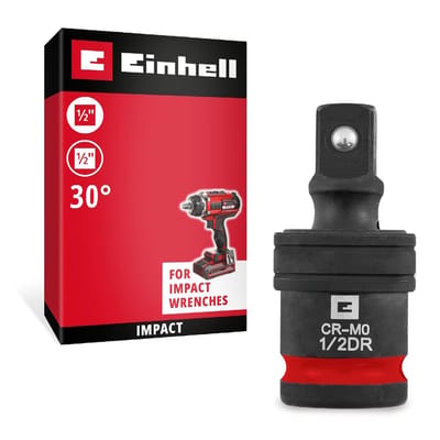 Einhell Impact universeel gewricht 1/2" (flexibiliteit, draagvermogen, corrosiebestendigheid, krachtoverbrenging, dopinzetstuk, machinecompatibiliteit)
