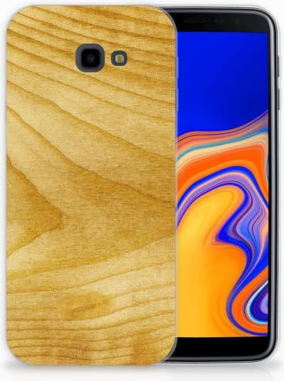 Samsung Galaxy J4 Plus (2018) Bumper Hoesje Licht Hout