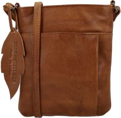 Hide & Stitches Earth Schoudertas - Crossbody - Duurzaam Gelooid Leer - Ritssluiting - Schouderband - Leer - Duurzaam - Leren Dames Tas - Bruin