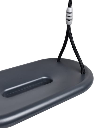 BOOST2 Ergonomisch Schommelzitje Antraciet kunststof met zwart-touw - schommel