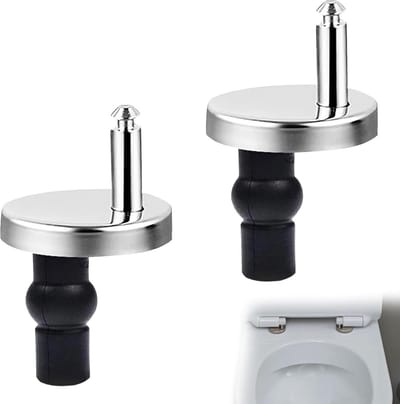 Toiletbril Scharnieren - WC-bril bevestiging - Snelle montage - Roestvrij staal en rubber - Universeel - Zilverkleurig