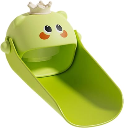 Kraanverlenger Kinderen - Kraanverlenger Badkamer - Hygiënisch Handen Wassen - Waterbesparend Ontwerp - 17 x 8.5 cm - Groen