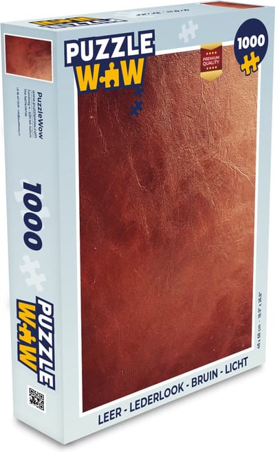 Puzzel Leer - Lederlook - Bruin - Licht - Legpuzzel - Puzzel 1000 stukjes volwassenen