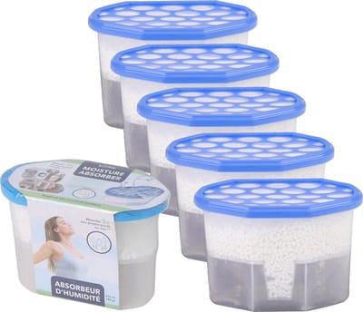 Urban Living Vochtonttrekker/vochtvanger/vochtopnemer - 6x - 350 ml - tegen schimmelvorming en condens