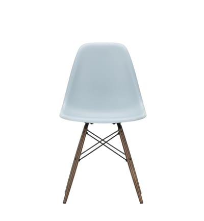 Vitra - DSW Eames Plastic Sidechair - ijsgrijs RE - donkere esdoorn - blauw