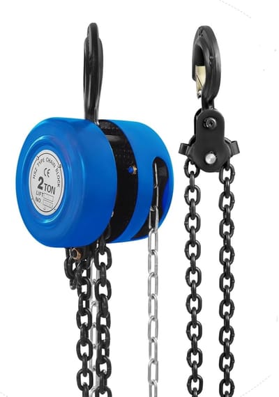 Handlier Kettingtakel - Hefgereedschap Bloklift - Zwaar Gewicht Tillen - 2000 kg Draagkracht - 2.9m Hefhoogte - Blauw