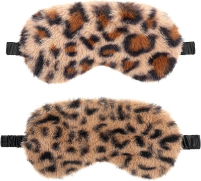 Set van 2 Zachte Oogmaskers voor Comfortabel Slapen, Luxe Slaapblinddoek, Ideaal voor Ontspanning en Oogbescherming, Perfect Cadeau voor Vrouwen en Mannen (Bruin, Koffie)