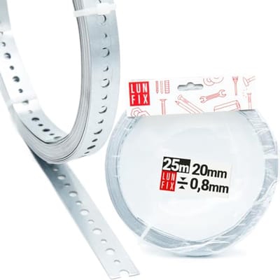 Geperforeerde Gatband en Windband voor Bouw- en Renovatieprojecten - 20x0,8mm - 25m
