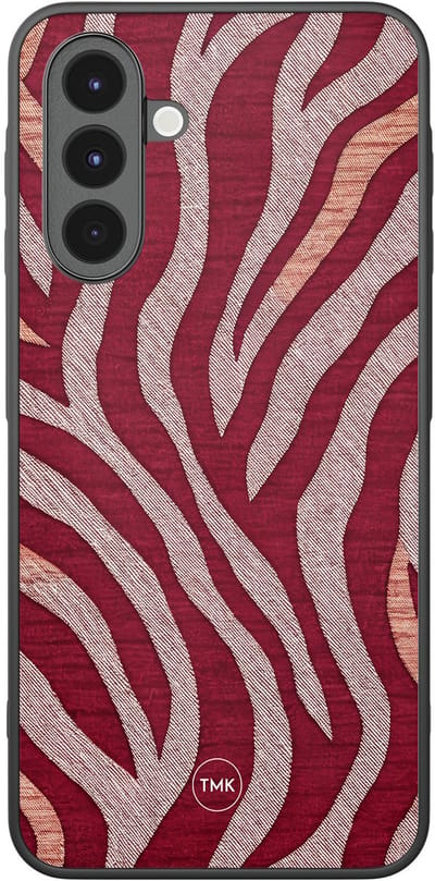 Hoesje geschikt voor Samsung Galaxy A17 - Zebra rood - Rood - TPU case - Zebraprint - Hardcase zwart telefoonhoesje
