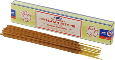 Satya Nag Champa wierrook stokjes Jasmijn geur - 15x - Lichaam in balans - Meditatie - staafjes van 21 cm - 30 minuten