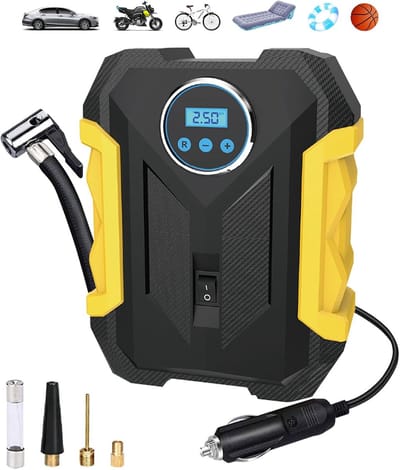 12V digitale bandenpomp – LCD, voor auto, fiets, ballen