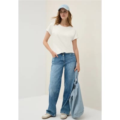 Shirt met burn-out details