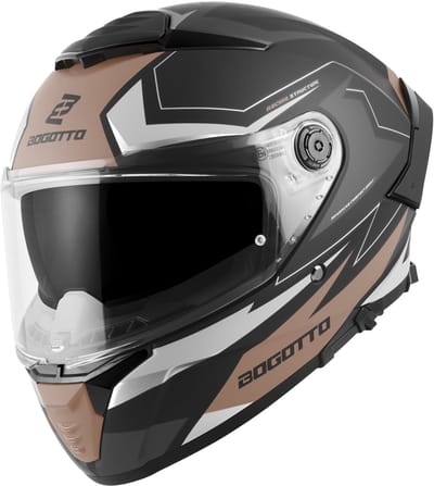 Bogotto FF118 Vilial Mat Zwart Bruin Integraalhelm - Helm