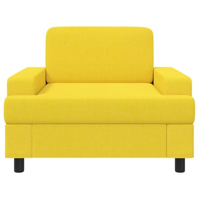 vidaXL - Fauteuil - Licht - Geel - Stof