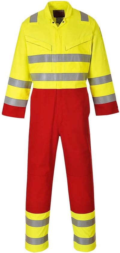 Portwest Bizflame Work Hi-Vis Overall FR90 - Geel - L