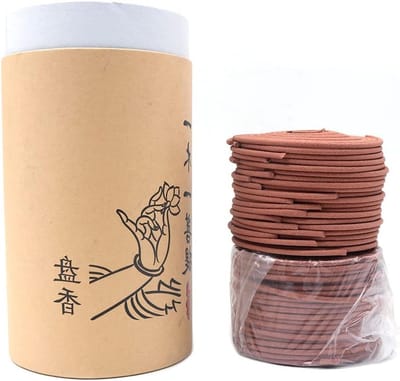 Natuurlijke Wierook Coils - 60 Stuks voor Binnen, Yoga, Meditatie en Geschenken - 3 Uur Brandtijd met Sandelhout Geur