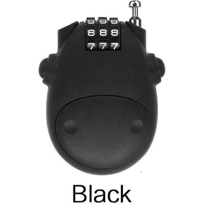 1PC Nieuwe Anti-diefstal Slot Fiets Motorfiets Helm Kabel Staal Intrekbaar Combinatie Slot zwart