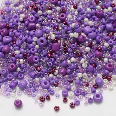 Dailygoods- Knutselkralen 4 Zakjes - Glaskralen Mix 2/3/4 mm - Sieraden Maken - Doe-Het-Zelf Handwerk - Decoratie - 17 g per Zak