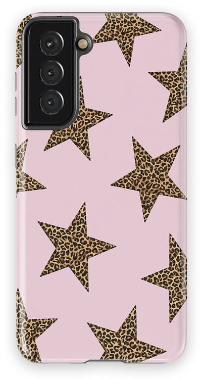 DripCase Hoesje Samsung Galaxy S21 | Sterren Design | Magnetisch Opladen | 2-in-1 Ontwerp | Stars Backcover Wild Pink