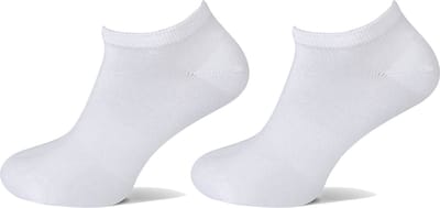 Basset - Unisex Bamboe Sneakersokken - 2-Pack - Maat 35/38 - Wit