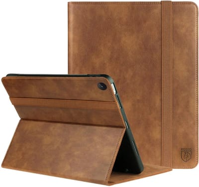 Rosso Element Hoes Geschikt voor Lenovo Tab M10 Gen 3 (10.1) | Book Case | Volledige bescherming | Elastische band | Sleep/Wake functie | Met Penhouder | Verstelbare standaard | Bruin