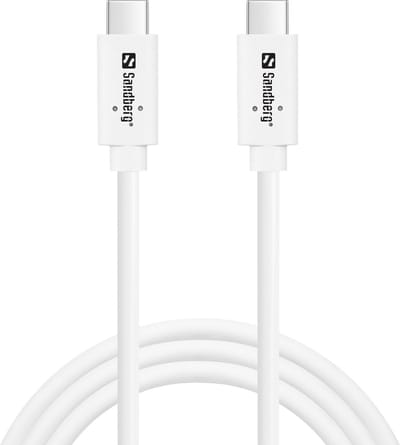 Sandberg - 136-53 - USB-kabel - USB 3.2 Gen 2 (3.1 Gen 2) -1 m - USB C - Wit