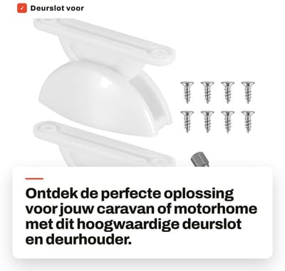 Dailygoods- Deurslot Hoogwaardige Nylon - Deurslot Caravan - Deurslot Motorhome - Deurslot Boot - Deurslot Camping - Weerbestendig en Duurzaam - Deursluiting