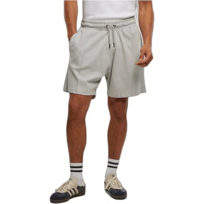Urban Classics - Heavy Jersey Pintuck Track Korte broek - S - Grijs