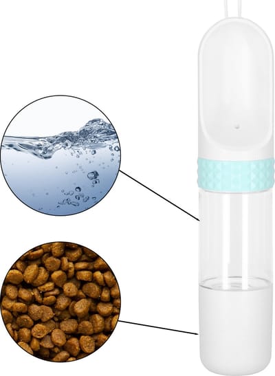 Springos Drinkbak - Voerbak -Waterreisfles - Voor Honden - Waterfles - Reizen - 350 ML