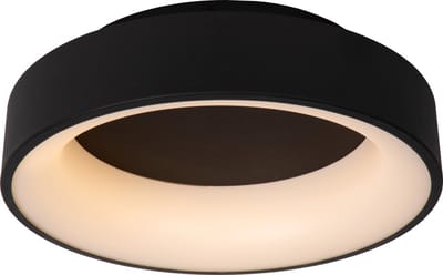 Lucide MIRAGE - Plafonnière (Plafondlamp) - Ø 38 cm - LED Dimbaar - 1x22W 2700K - Zwart
