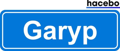 Hacebo - Plaatsnaam Sticker - 29x10 CM - Garyp sticker - Verkeersborden sticker - grappige cadeaus - Garyp