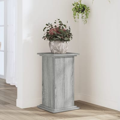 vidaXL - Plantenstandaard - 33x33x60 - cm - bewerkt - hout - grijs - sonoma - eiken