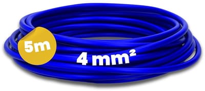 Kalitec 5 meter H07V-K 4 mm² ultramarijnblauwe bedradingskabel | flexibele enkeladerige kabel | 4 mm² gevlochten draad | fijnaderige bedrading | enkele geleider | enkeladerige kabel voor schakelkasten | aansluitkabel