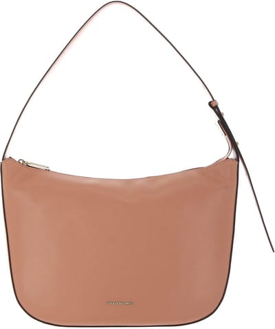 MANDARINA DUCK Leren Schoudertas Luna Hobo Small Desert Sand Oud roze