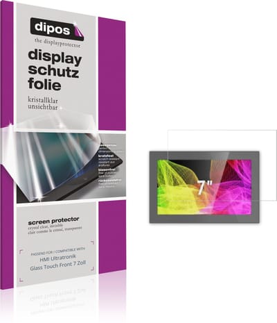dipos – 2x Beschermfolie geschikt voor HMI Ultratronik Glass Touch Front 7 Zoll | Krasbestendige & heldere Screenprotector Ultra-Thin