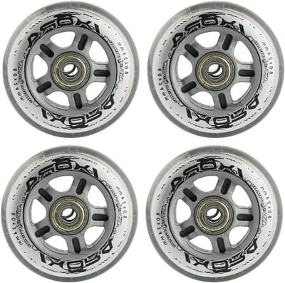 Skeelerwielen Set - Inline skate wielen - Vrijetijdsskating - PU 82A Hardheid - 80 mm - Transparant