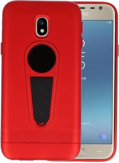Rood Magneet Stand Case hoesje voor Samsung Galaxy J3 2017