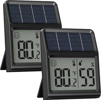 Draadloze Digitale Thermometer en Hygrometer voor Binnen en Buiten op Zonne-energie